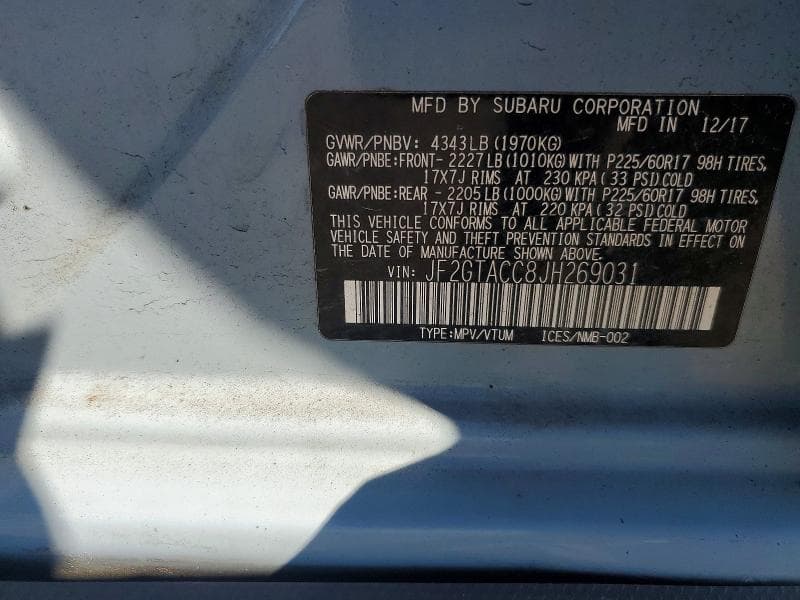 2018 SUBARU CROSSTREK PREMIUM