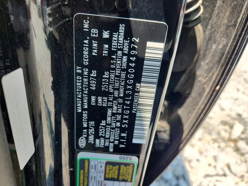 2016 KIA OPTIMA LX