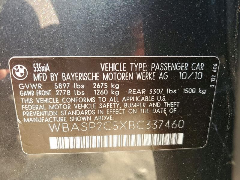 2011 BMW 535 XIGT