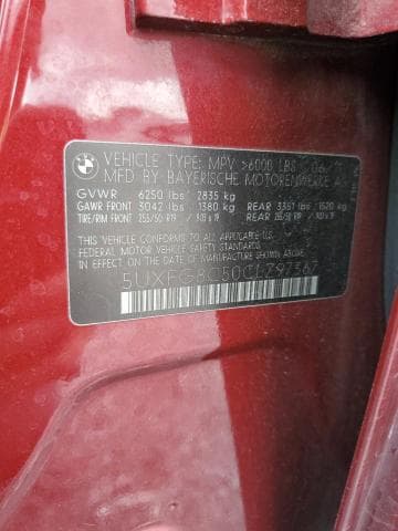 2012 BMW X6 XDRIVE50I