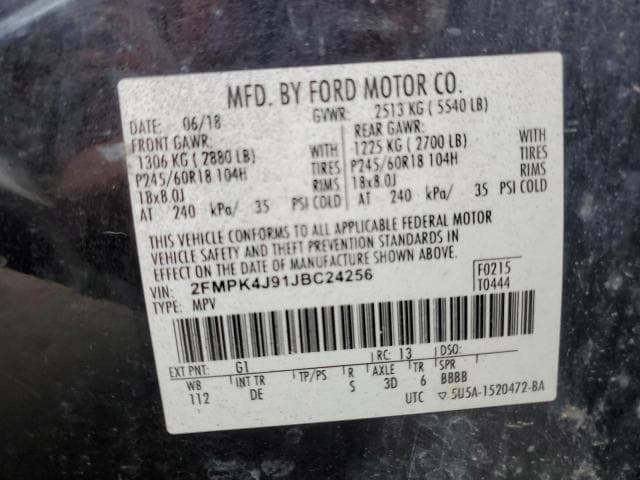 2018 FORD EDGE SEL