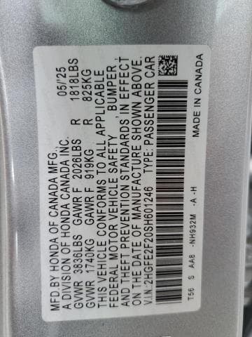 2025 HONDA CIVIC LX