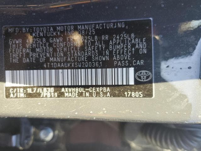 2025 TOYOTA CAMRY XSE