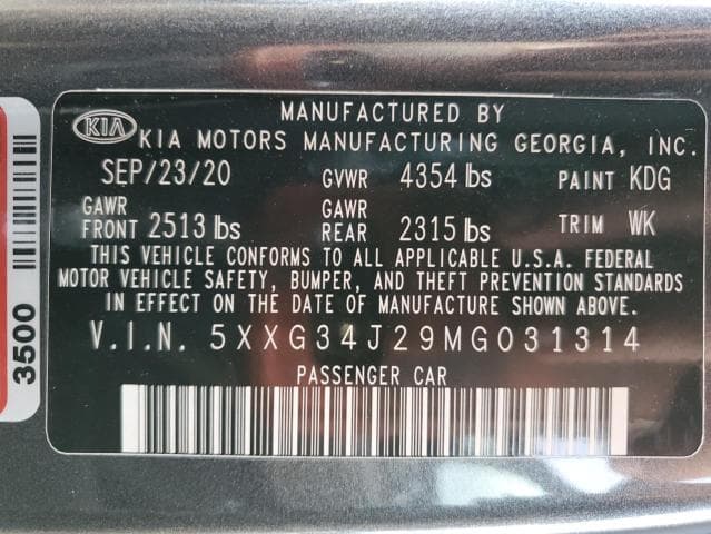 2021 KIA K5 EX