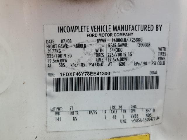 2008 FORD F450 SUPER DUTY BUCKET TRUCK