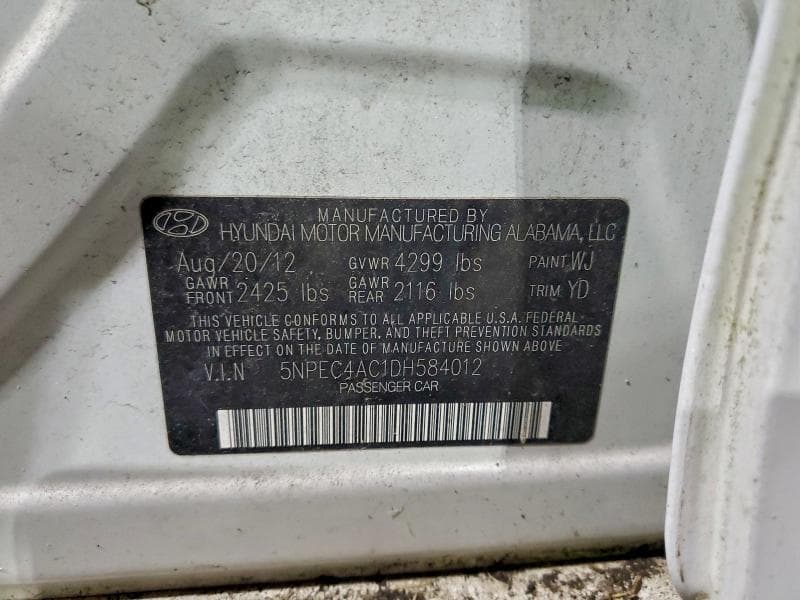 2013 HYUNDAI SONATA LIMITED